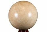 Polished Peach Moonstone Sphere - Madagascar #182384-1